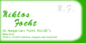miklos focht business card